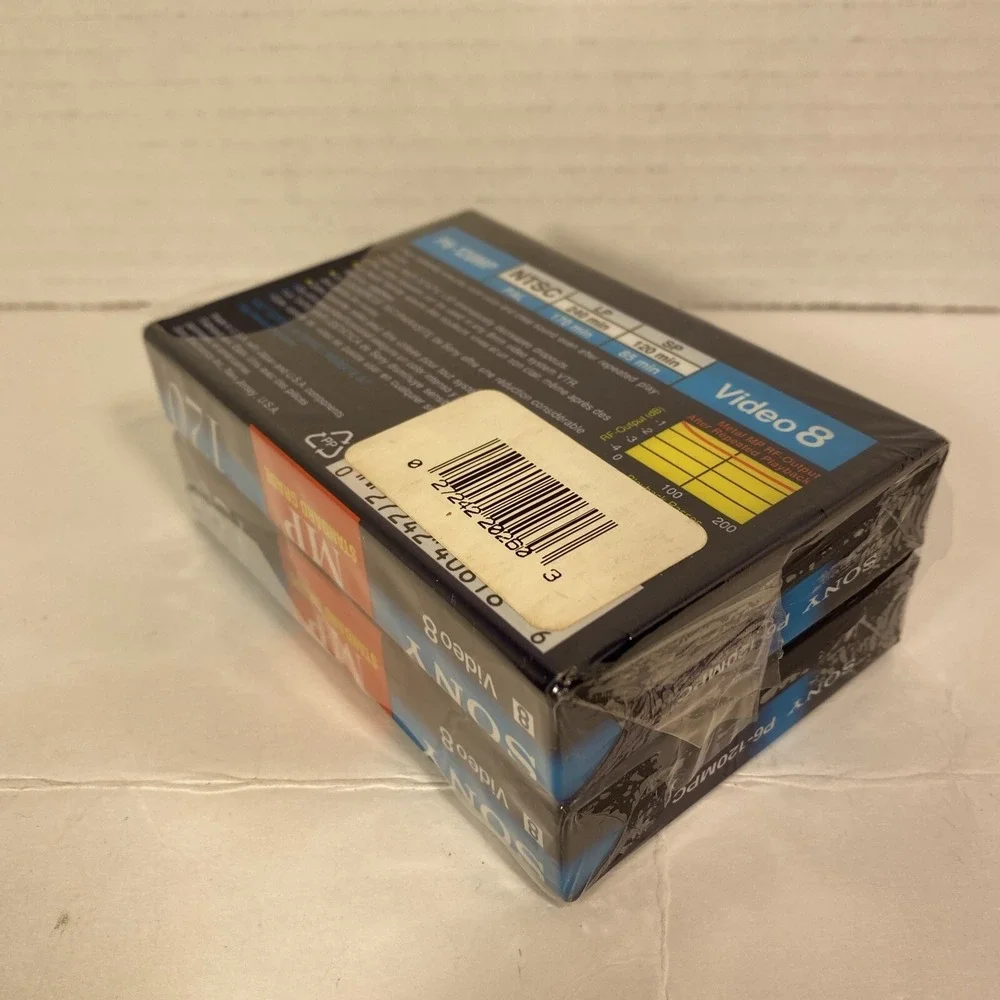 Sony Video Cassette P6-120MPC Video 8 Standard Grade MP 120 Lot Of 2 Sealed NIP